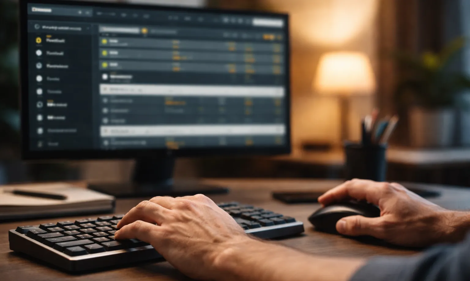 Übersichtliches Navigationsmenü einer Sportwetten-Webseite auf Desktop-Monitor